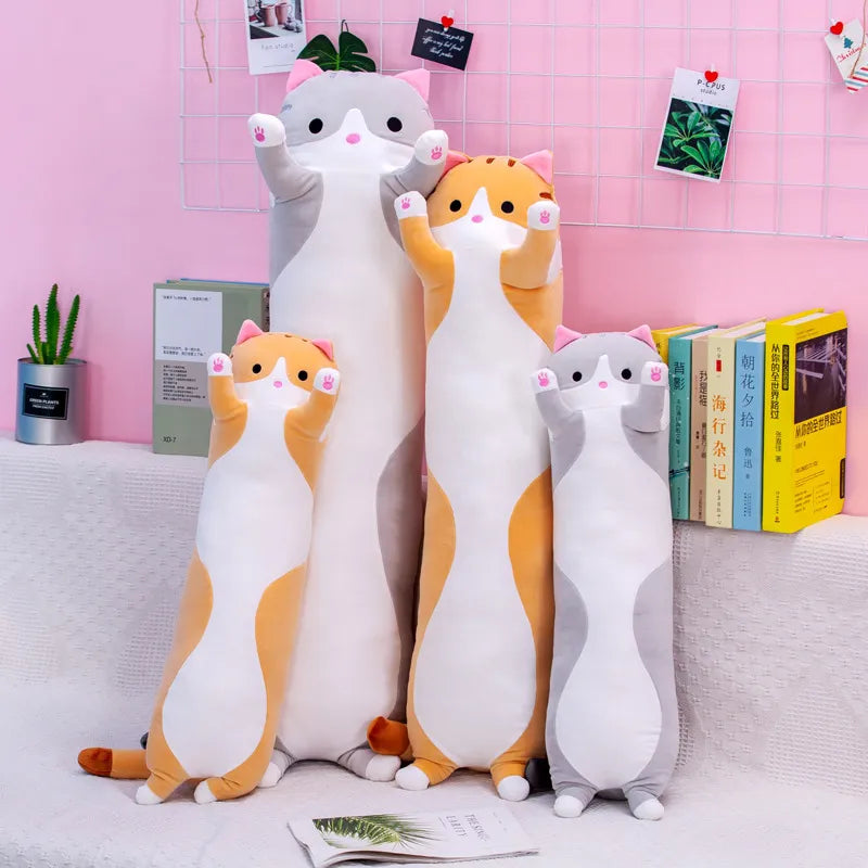 70/90/130cm Cute Soft Long Cat Pillow