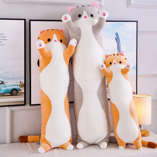 70/90/130cm Cute Soft Long Cat Pillow