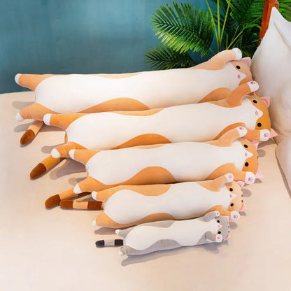 70/90/130cm Cute Soft Long Cat Pillow