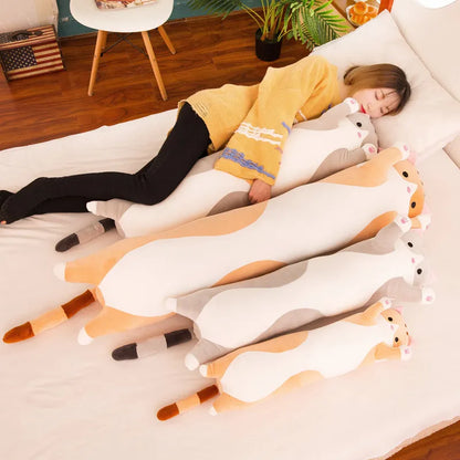 70/90/130cm Cute Soft Long Cat Pillow