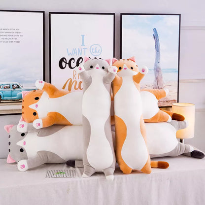 70/90/130cm Cute Soft Long Cat Pillow